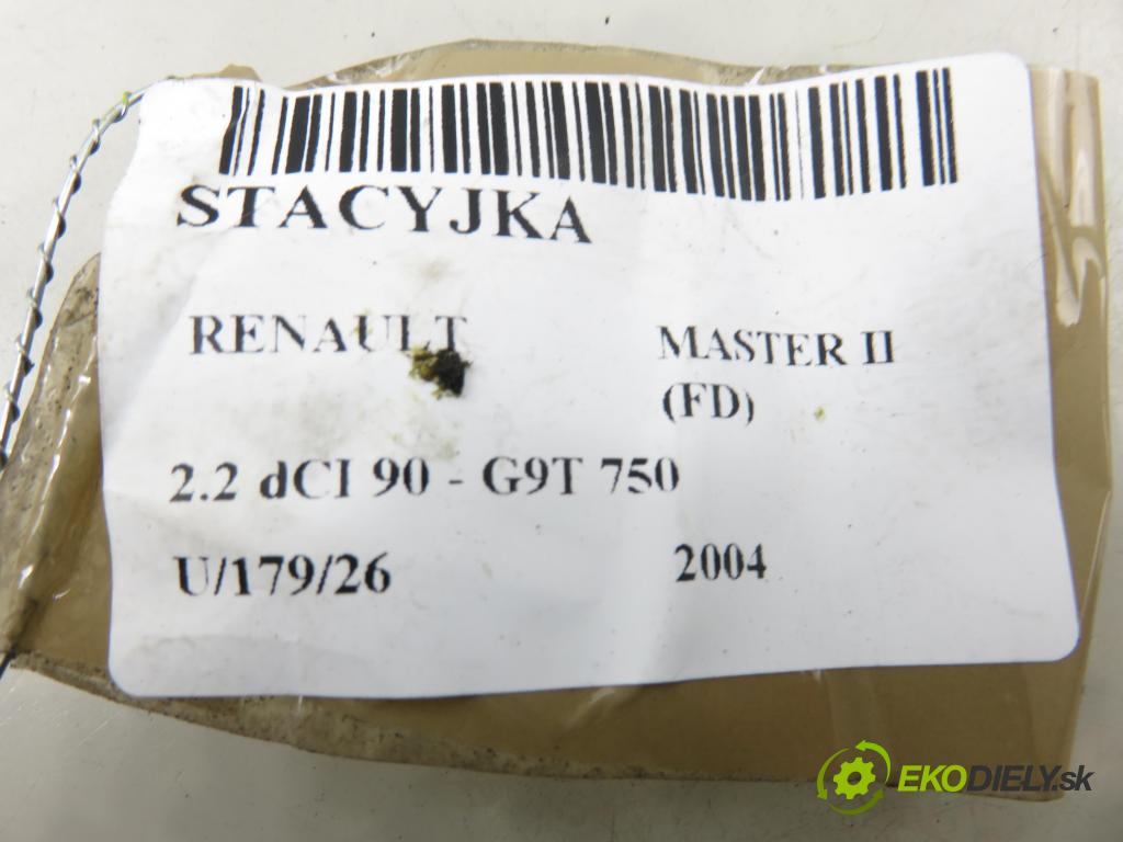 RENAULT MASTER II Skrzynia (FD) FURGON 2004 66,00 2.2 dCI 90 - G9T 750 2188,00 spinačka  (Spínacia skrinka)