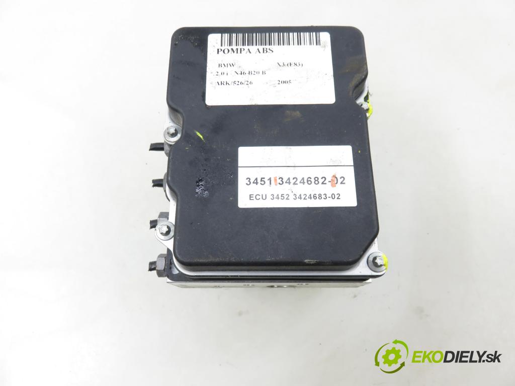 BMW X3 (E83) SUV 2005 110,00 2.0 i - N46 B20 B 1995,00 Pumpa ABS 0265950318 ; 3424682 (Pumpa ABS)