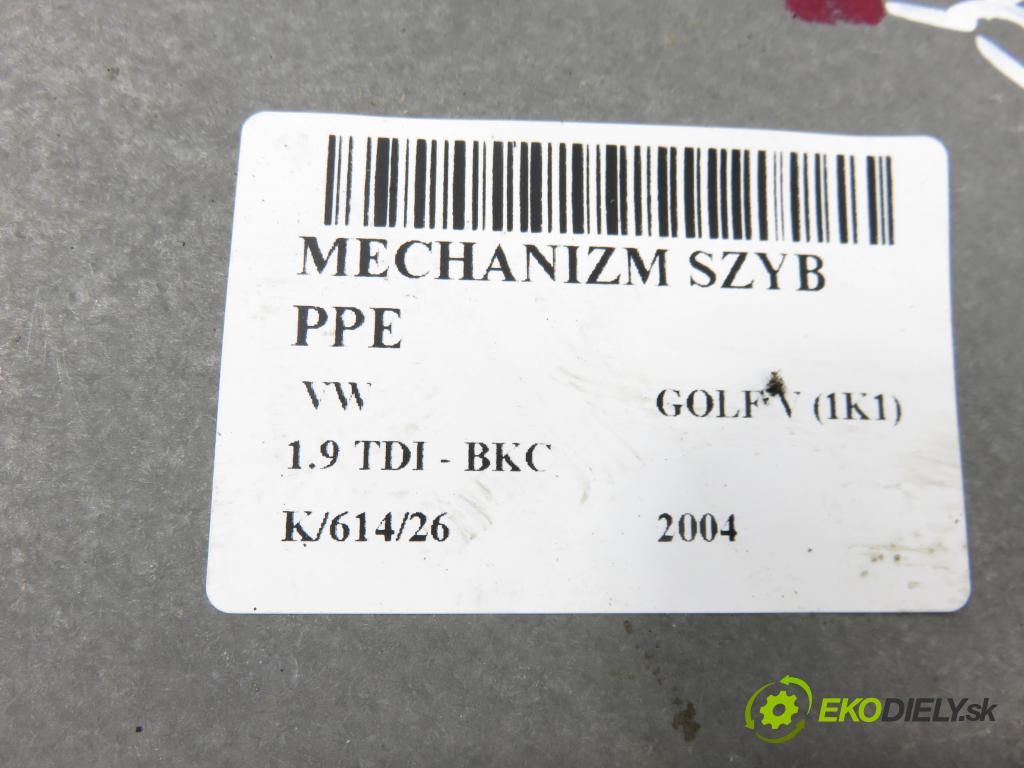 VW GOLF V (1K1) HB 2004 77,00 1.9 TDI - BKC 1896,00 Mechanizmus okien 1K0959702E ; 1K0959792C