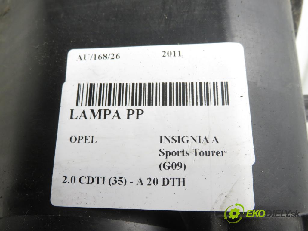 OPEL INSIGNIA A Sports Tourer (G09) KOMBI 2011 118,00 2.0 CDTI 160 - A 20 DTH 1956,00 světlo PP