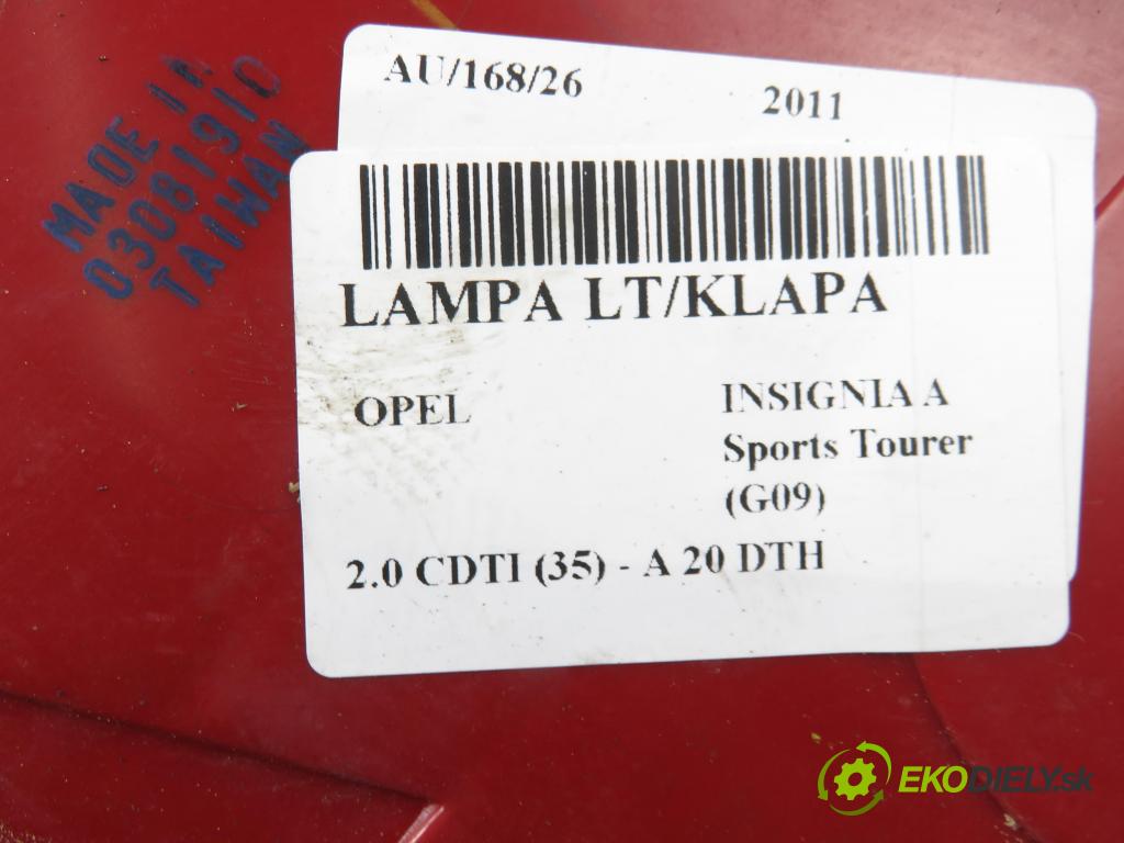 OPEL INSIGNIA A Sports Tourer (G09) KOMBI 2011 118,00 2.0 CDTI 160 - A 20 DTH 1956,00 světlo levé zadní kufr