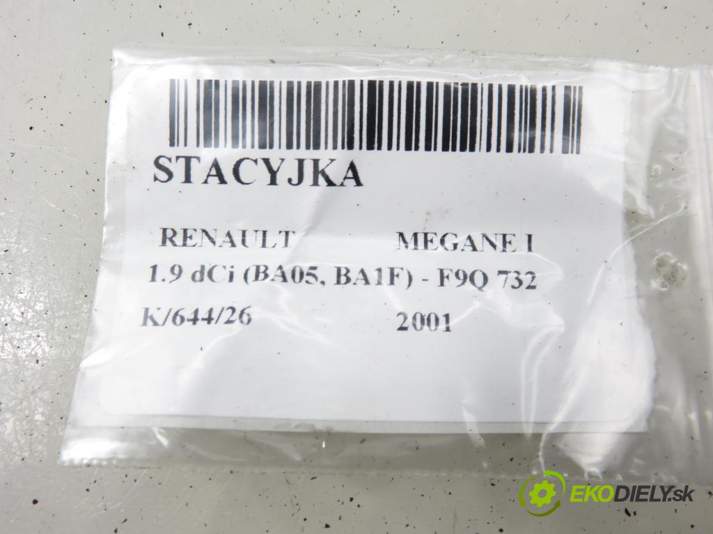 RENAULT MEGANE I (BA0/1_) HB 2001 75,00 1.9 dCi (BA05, BA1F) - F9Q 732 1870,00 spínačka 7700419012 ; 445023 (Spínací skříňka)