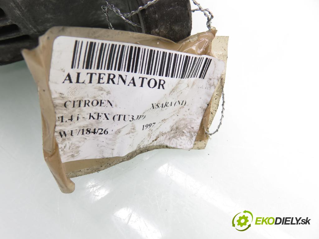 CITROEN XSARA (N1) HB 1997 55,00 1.4 i - KFX (TU3JP) 1360,00 Alternátor 9619429380 (Alternátor)