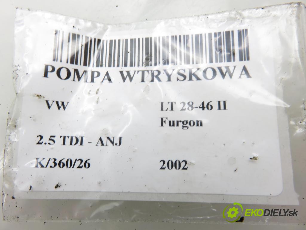 VW LT 28-46 II Skrzynia (2DA, 2DD, 2DH) FURGON 2002 80,00 2.5 TDI - ANJ 2461,00 pumpa vstřikovací 074130115B ; 0460415983 (Vstřikovací čerpadlo)
