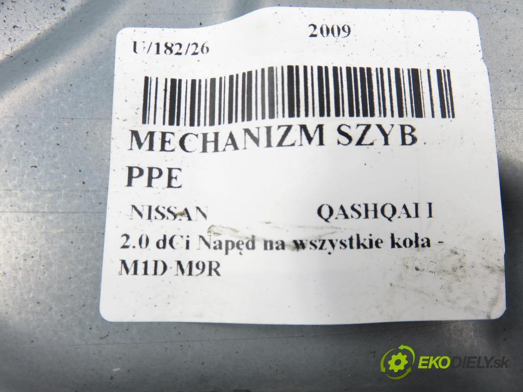 NISSAN QASHQAI / QASHQAI +2 I (J10, JJ10) SUV 2009 110,00 2.0 dCi AWD 150 - M1D M9R 1994,00 mechanismus oken PPE 80770JD00A