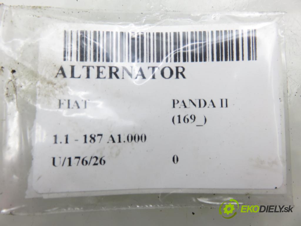 FIAT PANDA (169_) HB 2004 40,00 1.1 54 - 187 A1.000 1108,00 Alternátor 46843093 ; MS1022118220 (Alternátor)