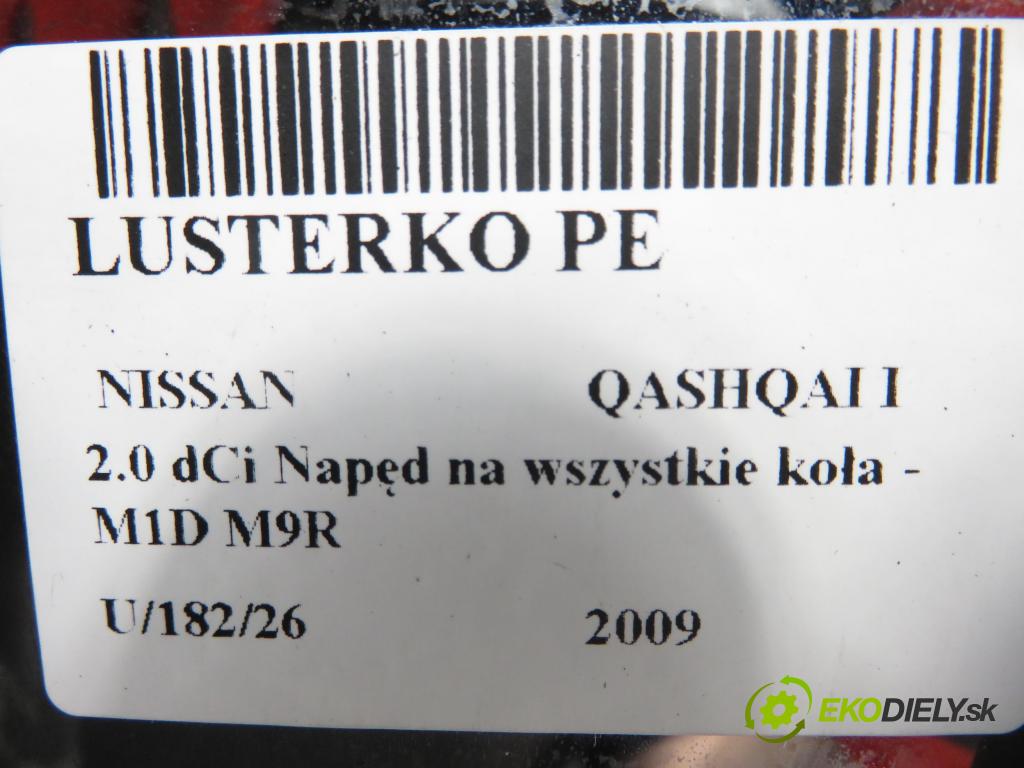 NISSAN QASHQAI / QASHQAI +2 I (J10, JJ10) SUV 2009 110,00 2.0 dCi AWD 150 - M1D M9R 1994,00 Spätné zrkadlo