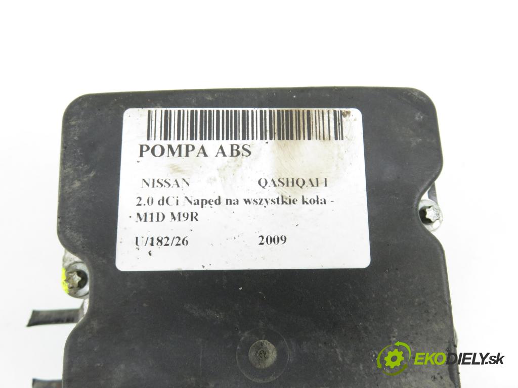 NISSAN QASHQAI / QASHQAI +2 I (J10, JJ10) SUV 2009 110,00 2.0 dCi AWD 150 - M1D M9R 1994,00 Pumpa ABS 0265951223 ; 0265230656 ; 17660JD01D (Pumpa ABS)