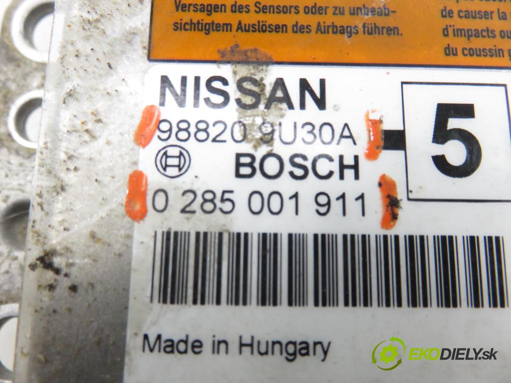 NISSAN NOTE (E11, NE11) HB 2007 63,00 1.5 dCi 86- K9K 276 1461,00 MODUL air BAG 0285001911 ; 988209U30A