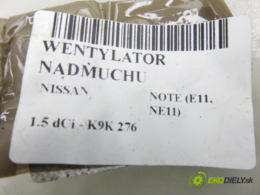 NISSAN NOTE (E11, NE11) HB 2007 63,00 1.5 dCi 86- K9K 276 1461,00 ventilátor větráku F667217D