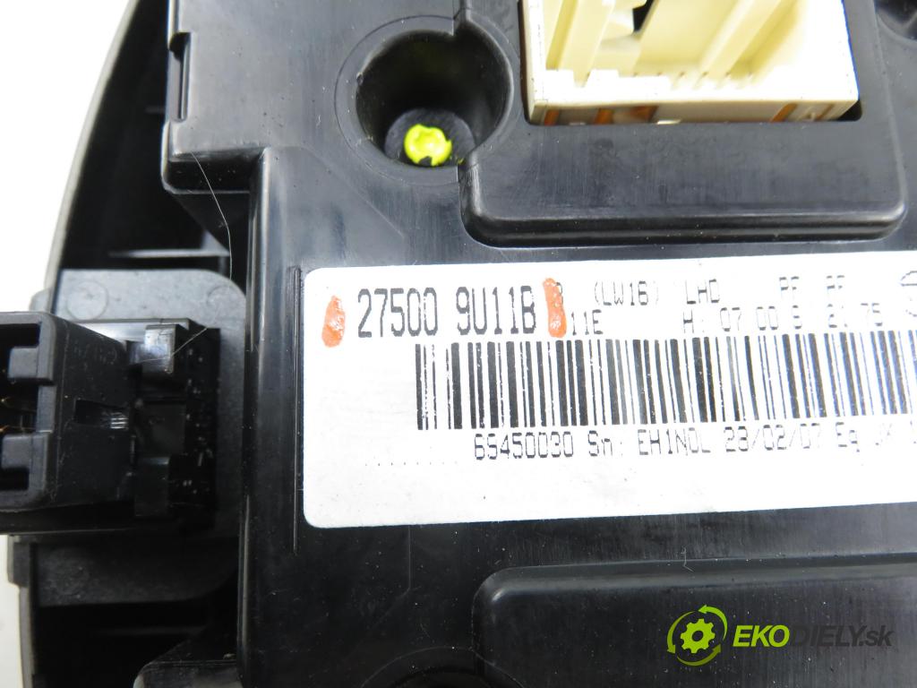 NISSAN NOTE (E11, NE11) HB 2007 63,00 1.5 dCi 86- K9K 276 1461,00 Panel kúrenia KLIMATRONIK 275009U11B