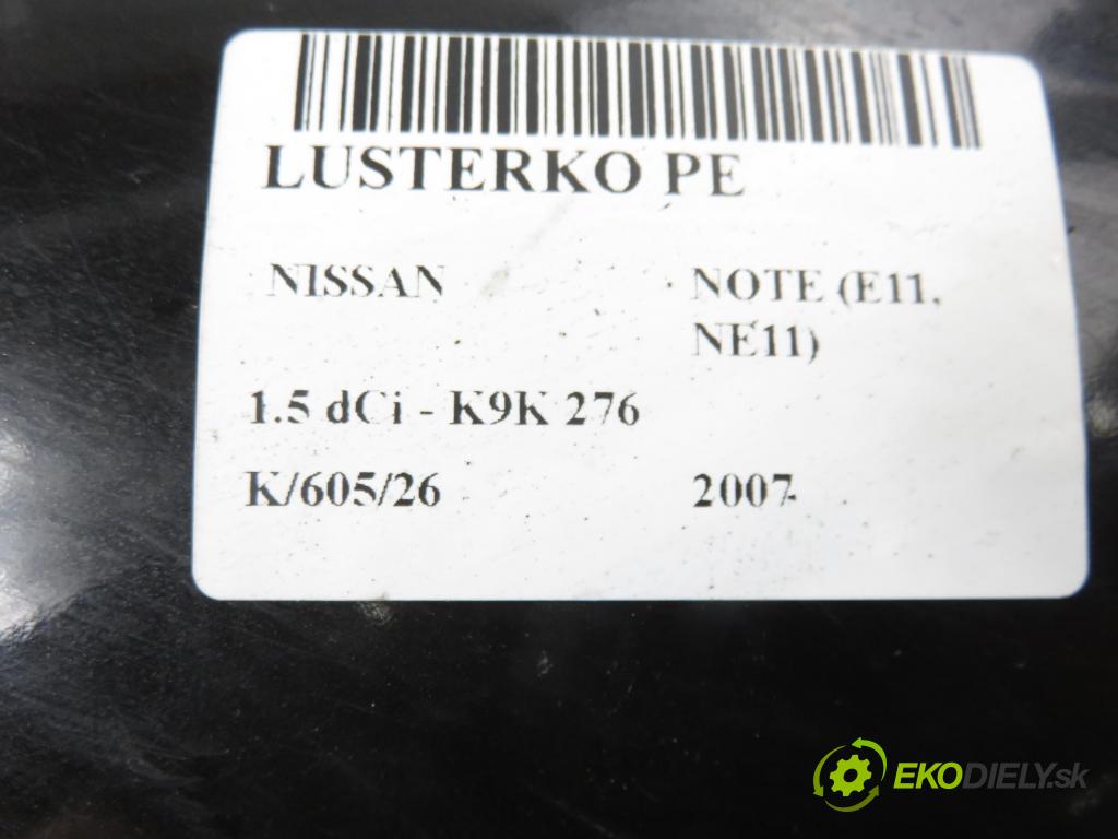 NISSAN NOTE (E11, NE11) HB 2007 63,00 1.5 dCi 86- K9K 276 1461,00 zpětné zrcátko