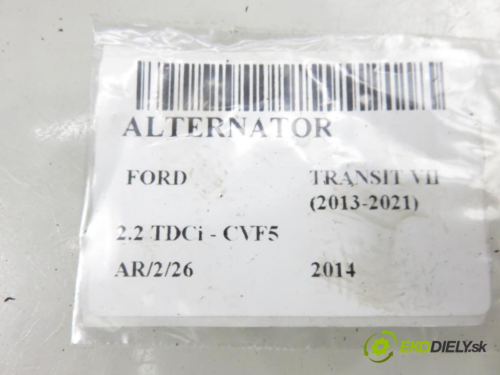 FORD TRANSIT Furgon FURGON 2014 114,00 2.2 TDCi - CVF5 2198,00 Alternátor CC1T10300BD ; 0125711132 (Alternátor)