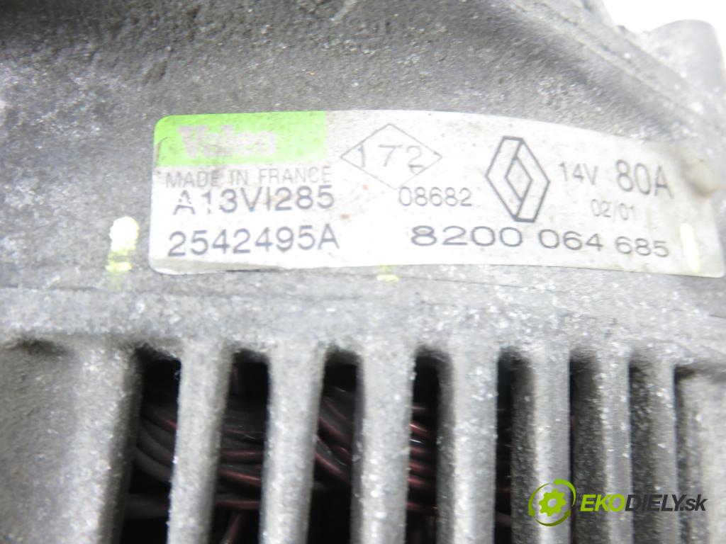 RENAULT MEGANE I (BA0/1_) HB 2001 75,00 1.9 dCi (BA05, BA1F) - F9Q 732 1870,00 Alternátor 8200064685 ; 2542495A (Alternátor)