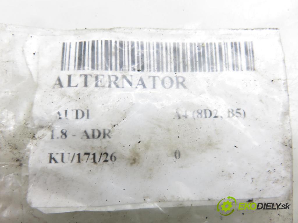 AUDI A4 (8D2, B5) SEDAN 1995 92,00 1.8 - ADR 1781,00 Alternátor 058903016 ; 0123310022 (Alternátor)