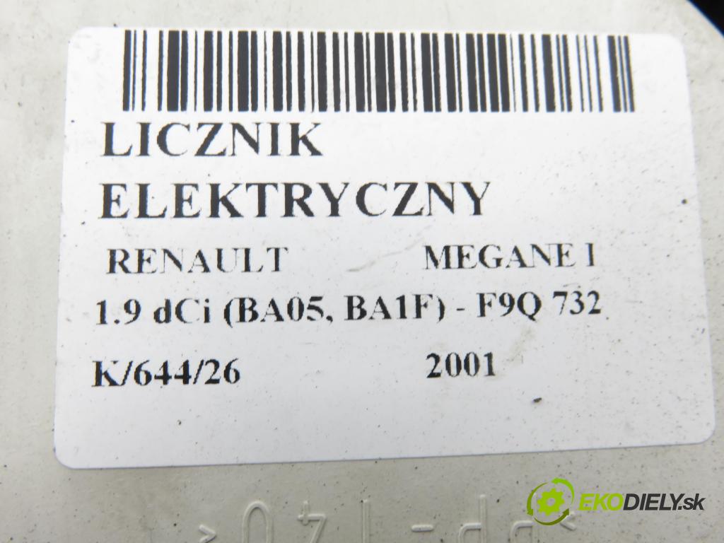 RENAULT MEGANE I (BA0/1_) HB 2001 75,00 1.9 dCi (BA05, BA1F) - F9Q 732 1870,00 prístrojovka elektrický 8200071820