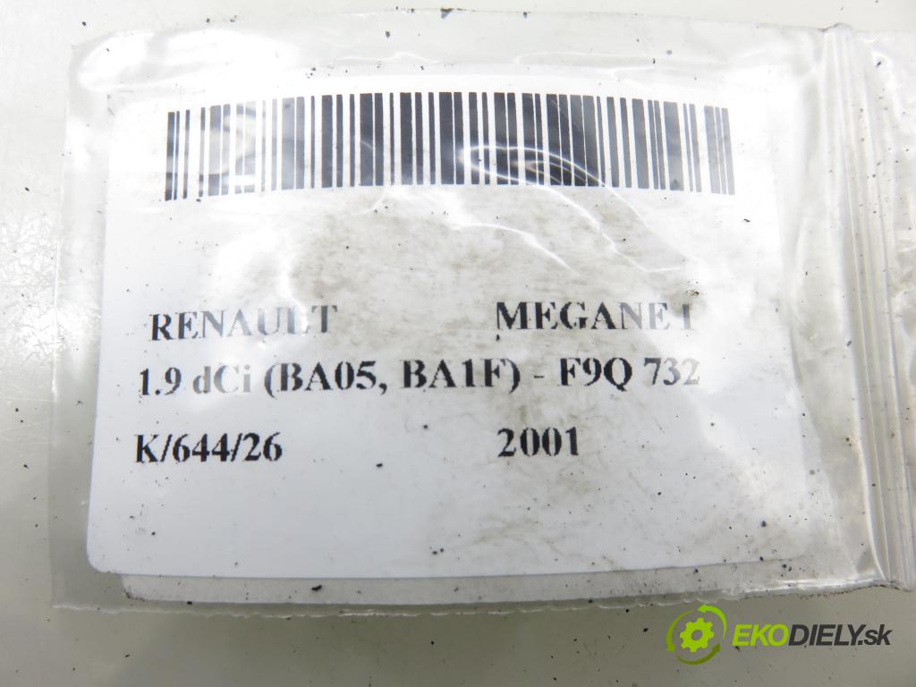RENAULT MEGANE I (BA0/1_) HB 2001 75,00 1.9 dCi (BA05, BA1F) - F9Q 732 1870,00 rezistor / reostat kúrenia 2002275