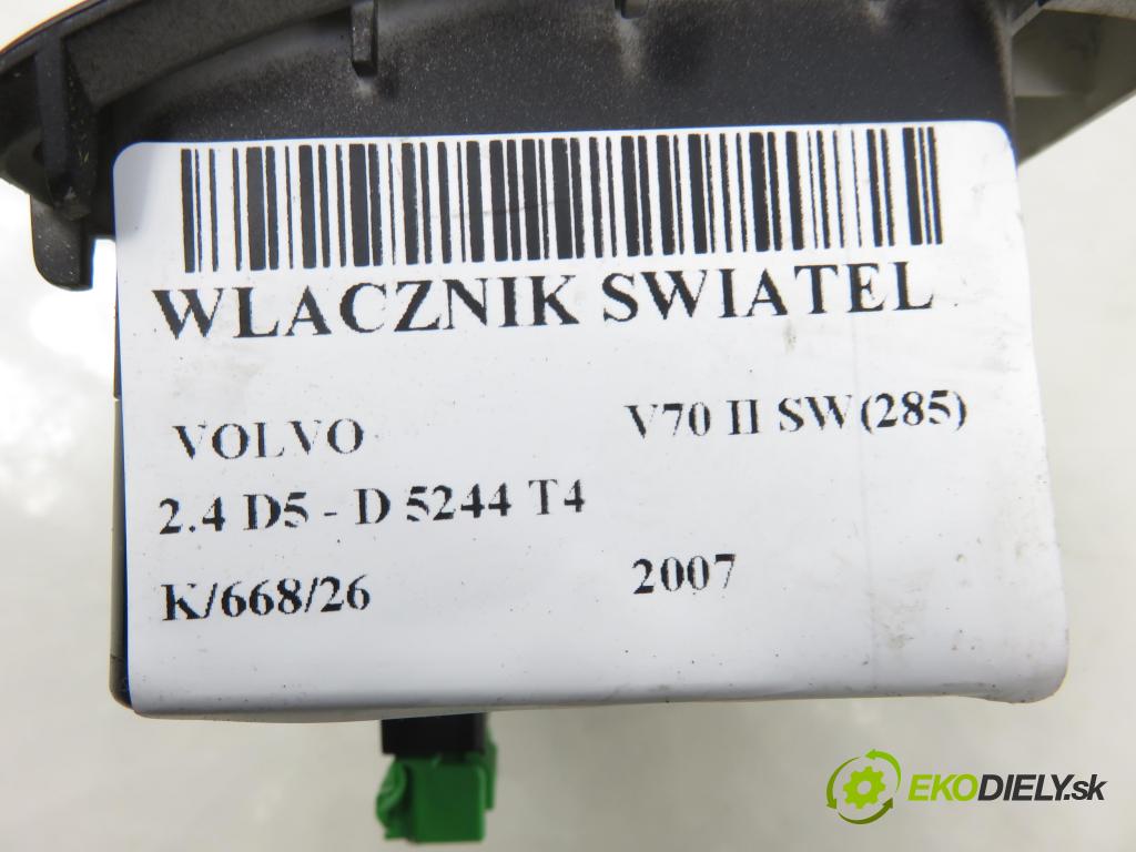 VOLVO V70 II SW (285) KOMBI 2007 136,00 2.4 D5 - D 5244 T4 2400,00 prepínač svetlá 30739312