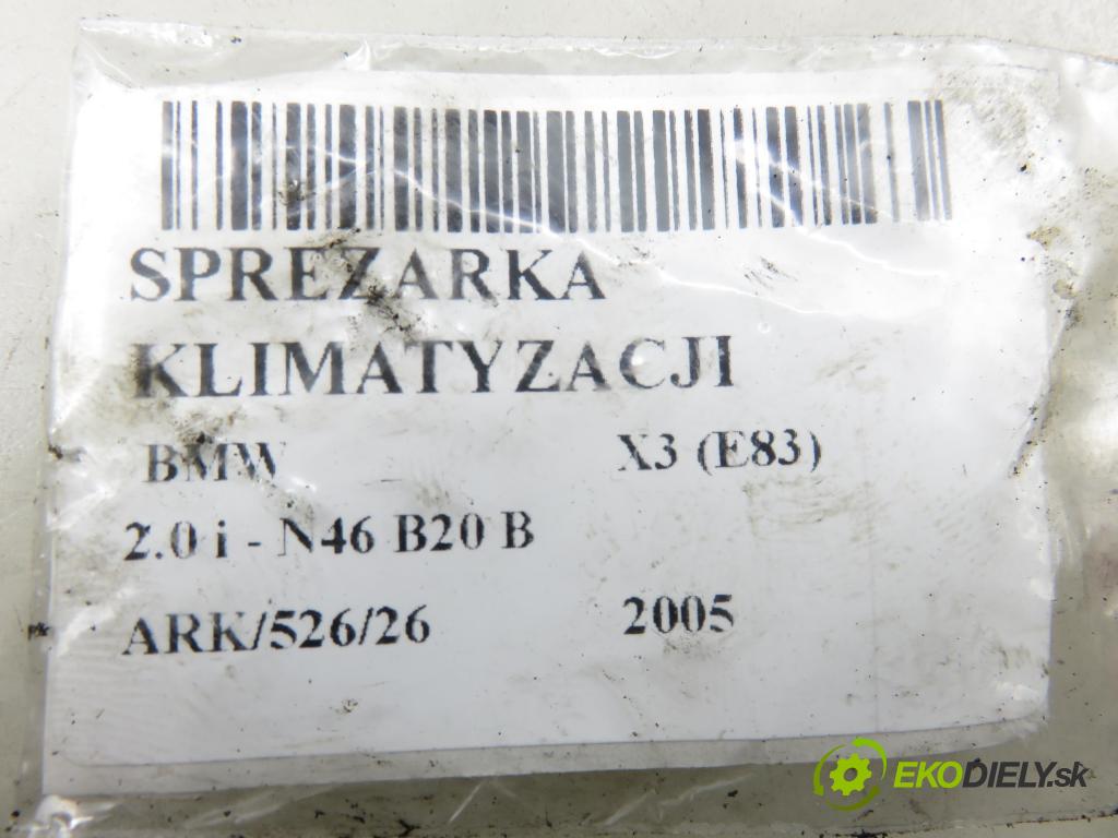 BMW X3 (E83) SUV 2005 110,00 2.0 i - N46 B20 B 1995,00 KOMPRESOR: klimatizace 6908660 (Kompresor klimatizace)