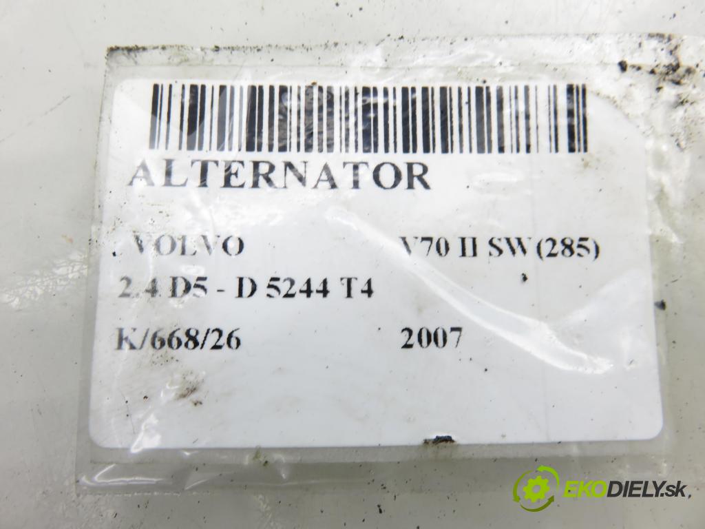 VOLVO V70 II SW (285) KOMBI 2007 136,00 2.4 D5 - D 5244 T4 2400,00 Alternátor 0124525060 ; 30667787 (Alternátor)