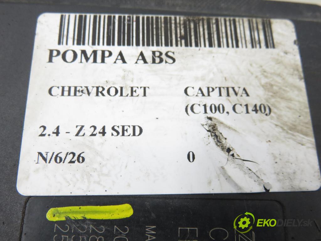 CHEVROLET CAPTIVA (C100, C140) SUV 2012 137,00 2.4 186 - LE9 2384,00 Pumpa ABS 20946171 ; 28526531023 ; 95196739 (Pumpa ABS)