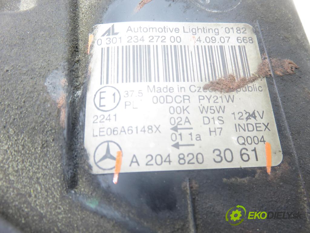 MERCEDES-BENZ KLASA C (W204) SEDAN 2007 125,00 C 220 CDI 170 - OM 646.811 2148,00 Svetlo PP A2048203061 ; 030123427200