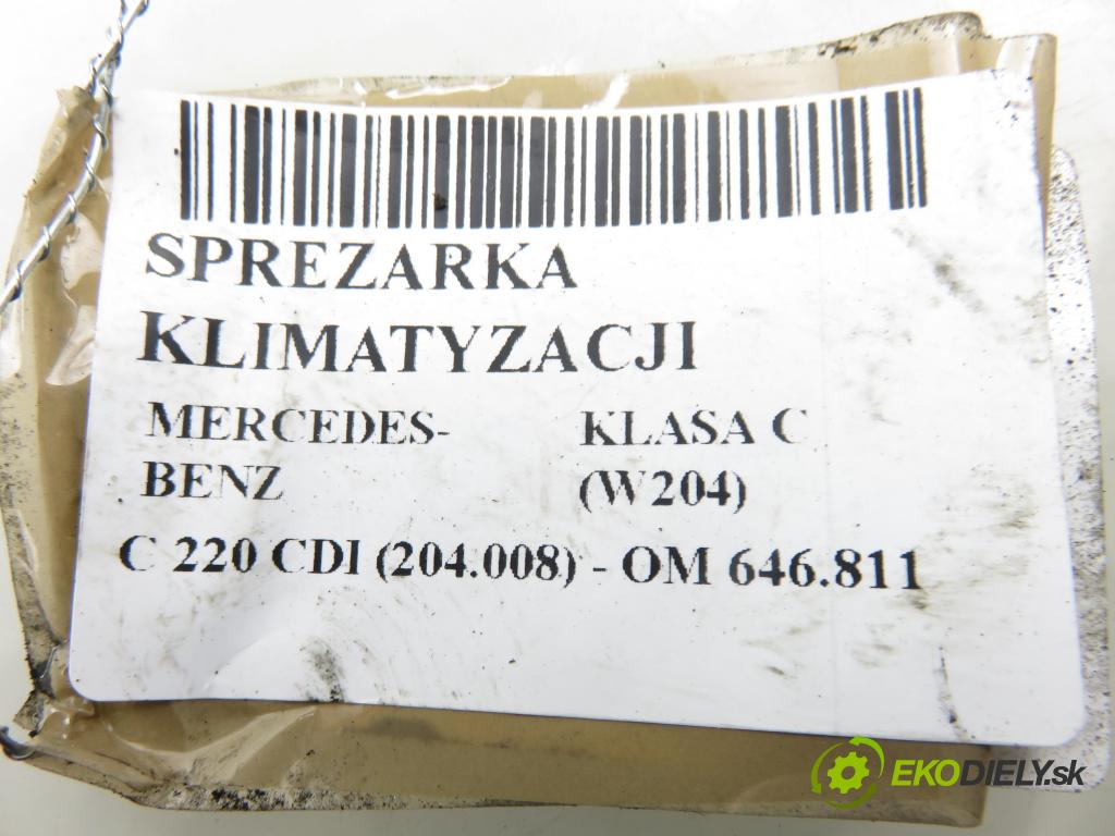 MERCEDES-BENZ KLASA C (W204) SEDAN 2007 125,00 C 220 CDI 170 - OM 646.811 2148,00 KOMPRESOR: klimatizácie A0012305011 ; 4471809912 (Kompresor klimatizácie)