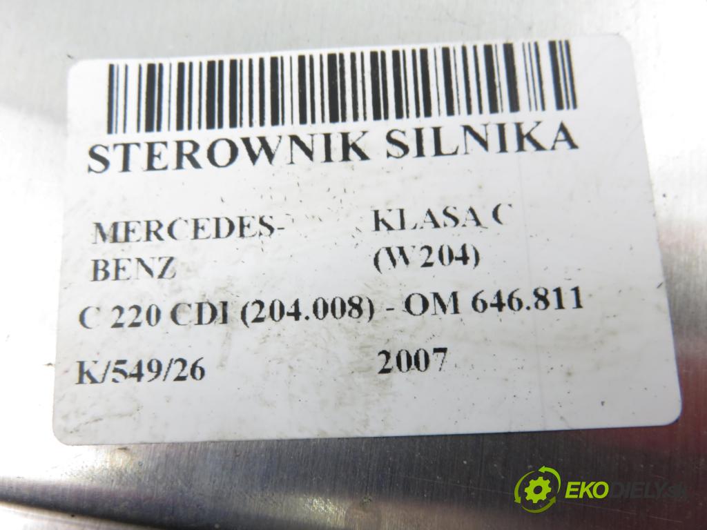 MERCEDES-BENZ KLASA C (W204) SEDAN 2007 125,00 C 220 CDI 170 - OM 646.811 2148,00 Riadiaca jednotka Motor A6461501972 ; A0054461640