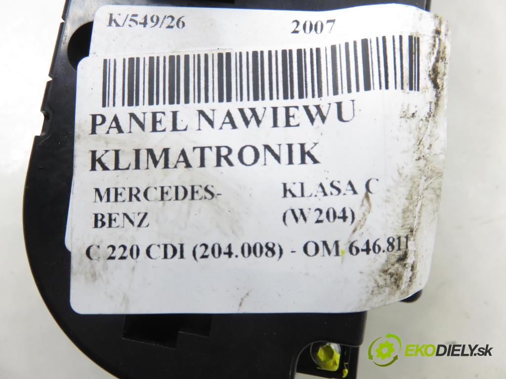 MERCEDES-BENZ KLASA C (W204) SEDAN 2007 125,00 C 220 CDI 170 - OM 646.811 2148,00 Panel kúrenia KLIMATRONIK 2048308285