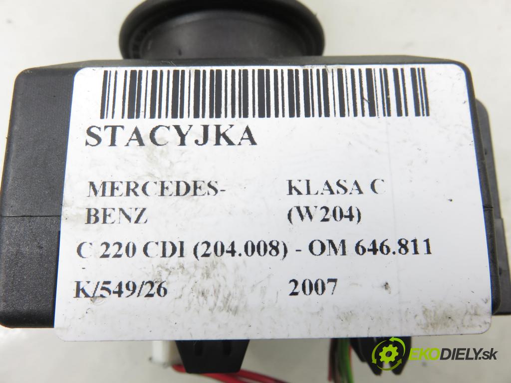 MERCEDES-BENZ KLASA C (W204) SEDAN 2007 125,00 C 220 CDI 170 - OM 646.811 2148,00 spínačka A2045450908 (Spínací skříňka)