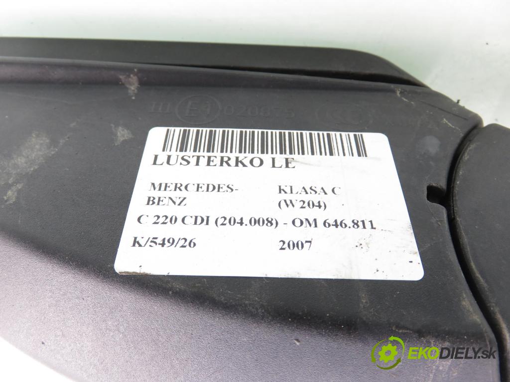 MERCEDES-BENZ KLASA C (W204) SEDAN 2007 125,00 C 220 CDI 170 - OM 646.811 2148,00 Spätné zrkadlo LE