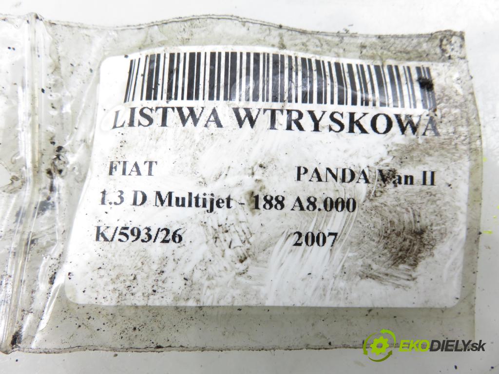 FIAT PANDA Van (169_) HB 2007 51,00 1.3 D Multijet - 188 A8.000 1248,00 lišta vstřikovací 0281002584 ; 55210069 ; 0445214044 (Vstřikovací lišta)