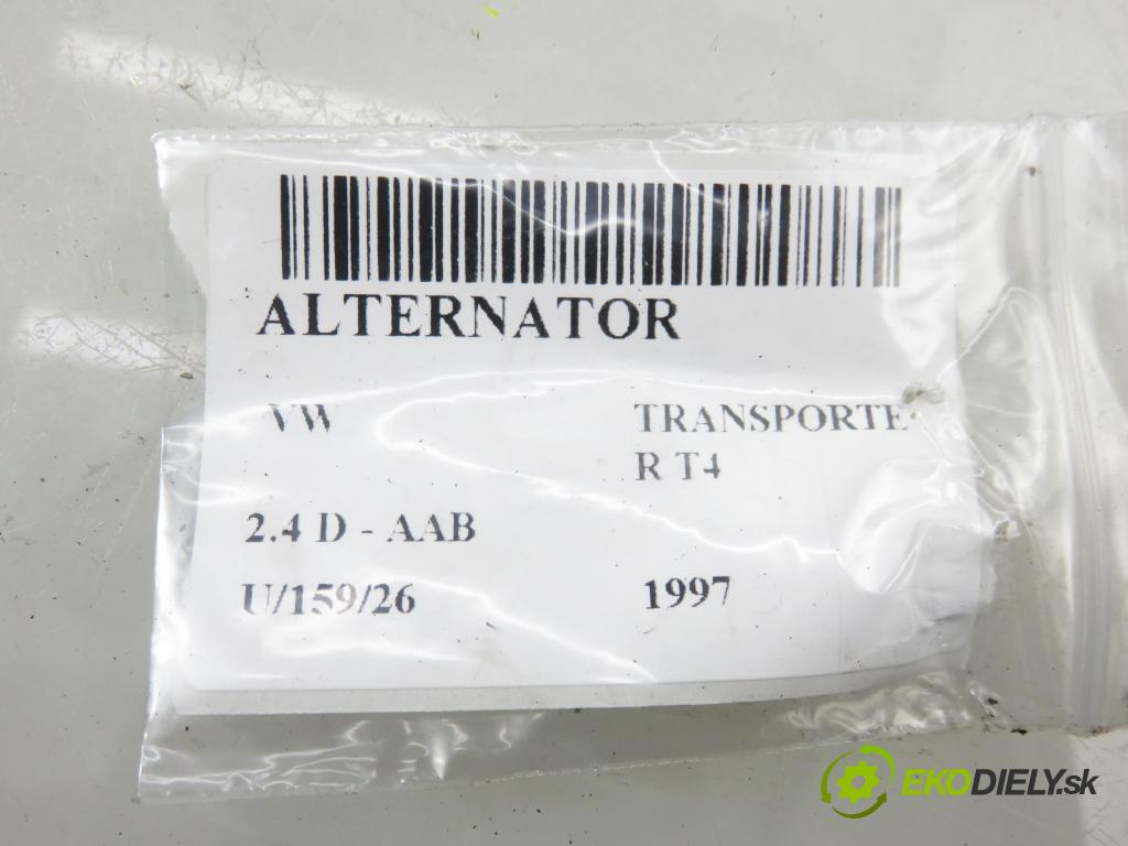 VW TRANSPORTER IV Autobus (70XB, 70XC, 7DB, 7DW, 7DK) BUS 1997 57,00 2.4 D 78 2370,00 Alternátor 028903027N ; 0123320018 (Alternátor)