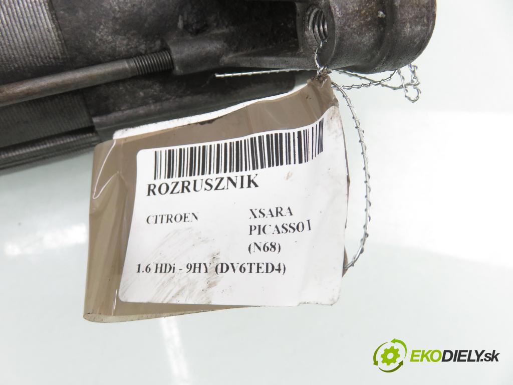 CITROEN XSARA PICASSO (N68) MINIVAN 2001 80,00 1.6 HDi 109 - 9HY (DV6TED4) 1560,00 Štartér  (Štartér)