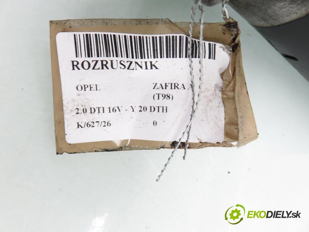 OPEL ZAFIRA A Nadwozie Wielkopojemne (MPV) (T98)  MINIVAN 2001 74,00 2.0 DTI 16V 101 - Y 20 DTH 1995,00 startér 0001109052 (Startér)