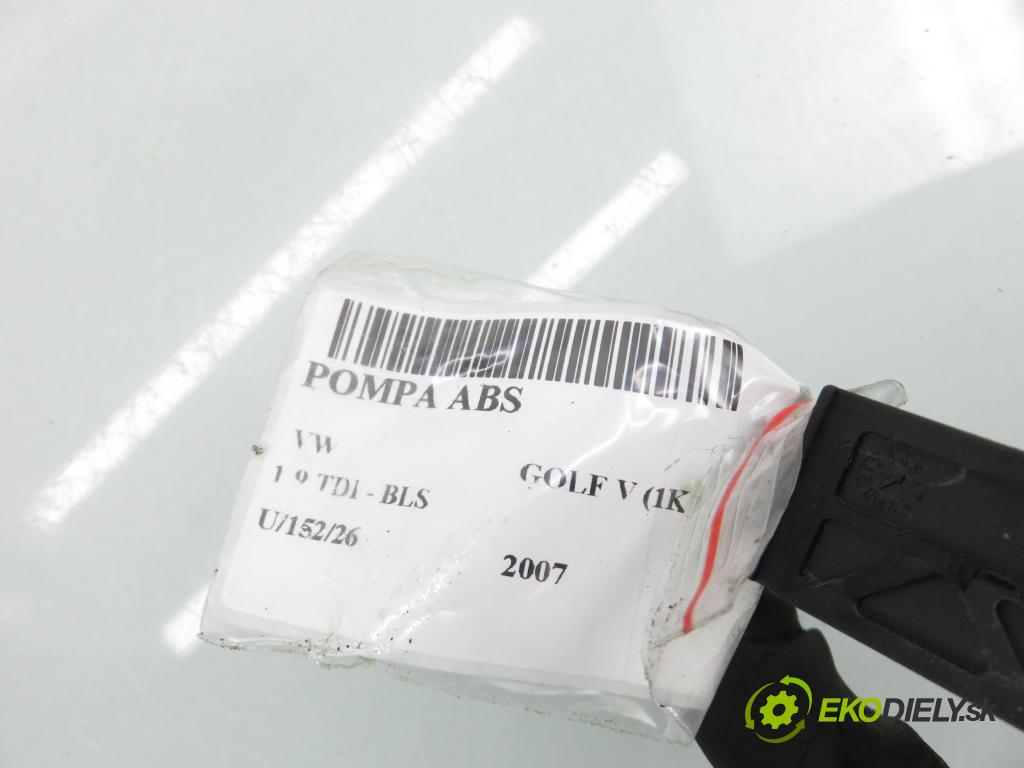 VW GOLF V (1K1) HB 2007 77,00 1.9 TDI - BLS 1896,00 Pumpa ABS 1K0907379AC ; 10096003593 ; 1K0614517AE (Pumpa ABS)