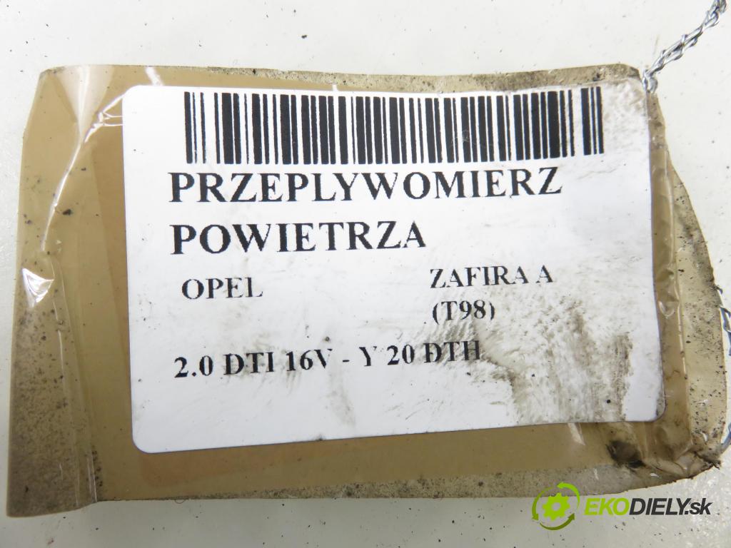 OPEL ZAFIRA A Nadwozie Wielkopojemne (MPV) (T98)  MINIVAN 2001 74,00 2.0 DTI 16V 101 - Y 20 DTH 1995,00 váha vzduchu vzduchu 722701080
