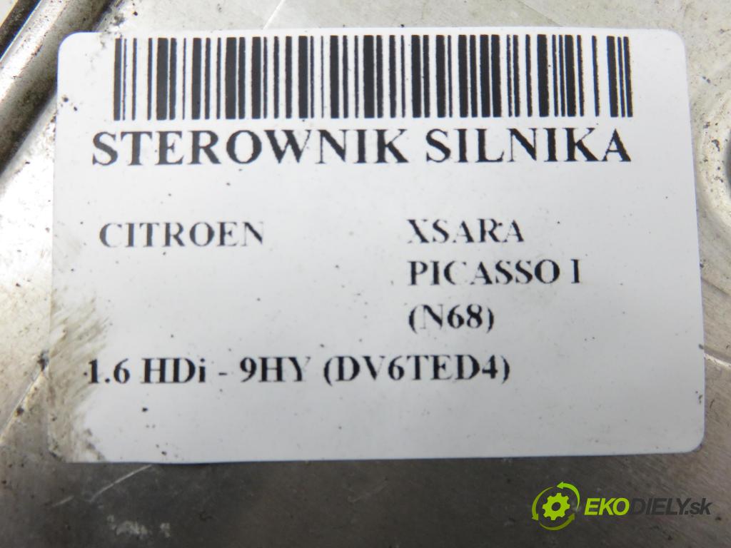 CITROEN XSARA PICASSO (N68) MINIVAN 2001 80,00 1.6 HDi 109 - 9HY (DV6TED4) 1560,00 Riadiaca jednotka Motor 0281011233 ; 9655600680 ; 9653239880
