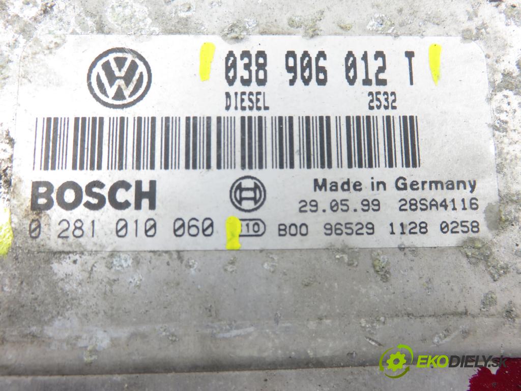SEAT TOLEDO II (1M2) SEDAN 1999 81,00 1.9 TDI - ASV 1896,00 řídící jednotka motora 038906012T ; 0281010060