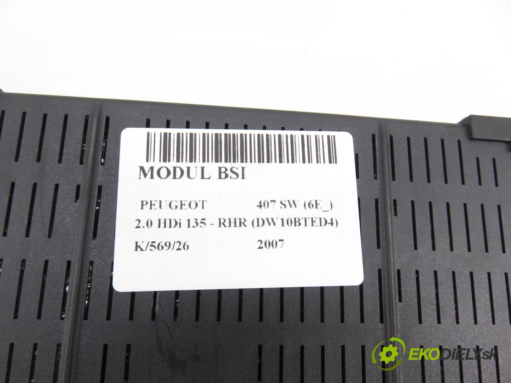 PEUGEOT 407 SW (6E_) KOMBI 2007 100,00 2.0 HDi 135 - RHR 1997,00 MODUL BSI 96640590800R