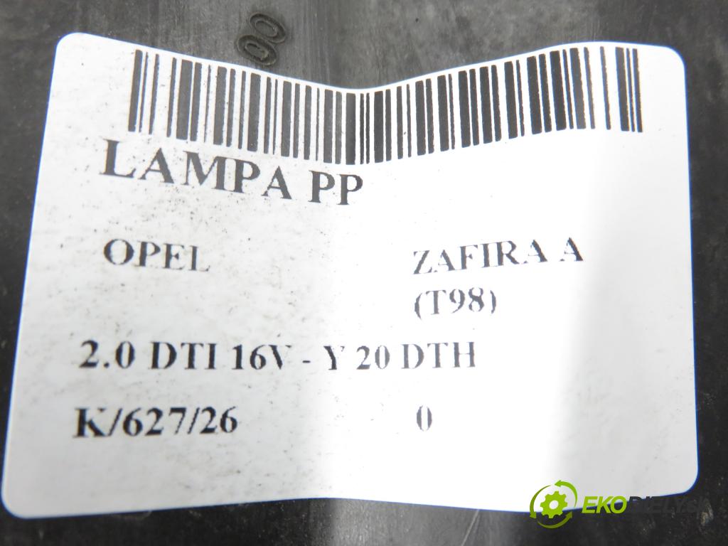 OPEL ZAFIRA A Nadwozie Wielkopojemne (MPV) (T98)  MINIVAN 2001 74,00 2.0 DTI 16V 101 - Y 20 DTH 1995,00 Svetlo PP
