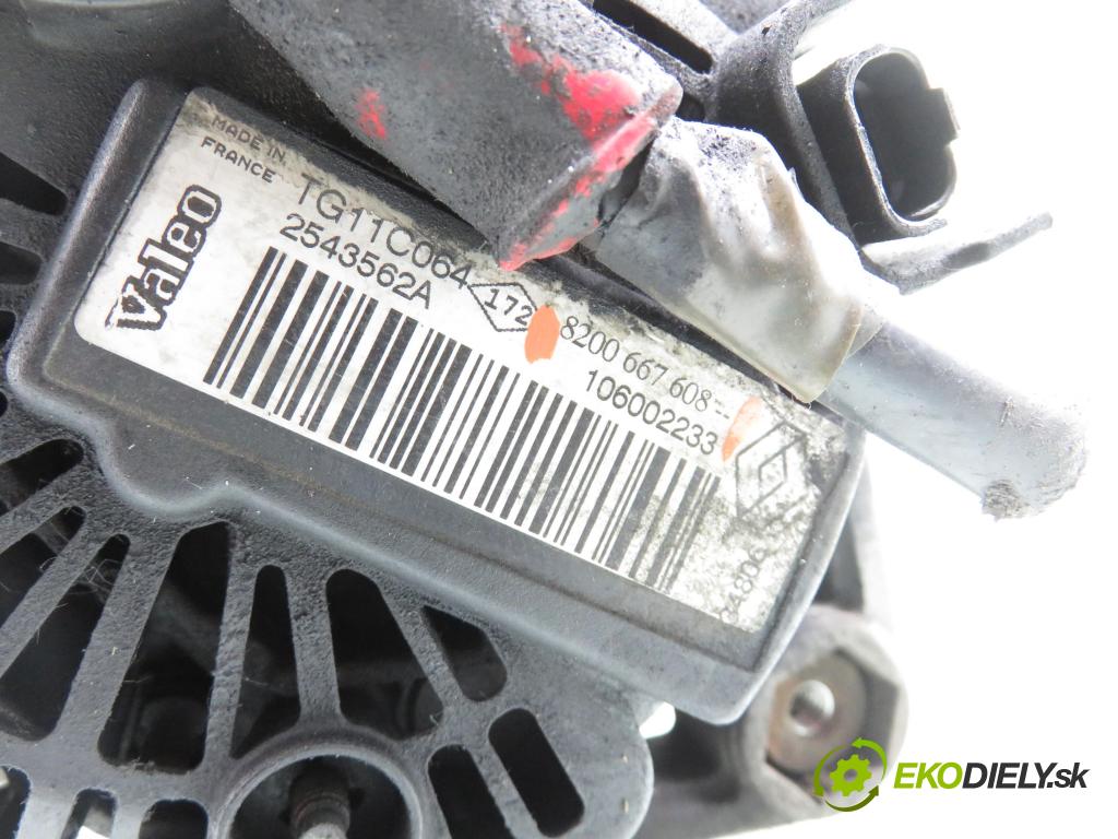 NISSAN NOTE (E11, NE11) HB 2007 63,00 1.5 dCi 86- K9K 276 1461,00 Alternátor 8200667608 (Alternátor)