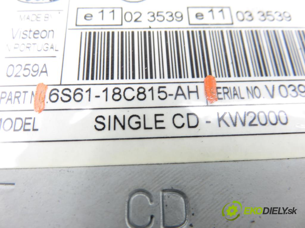 FORD FIESTA V (JH_, JD_) HB 2007 66,00 1.6 TDCi - HHJA 1560,00 RADIO CD 6S6118C815AH