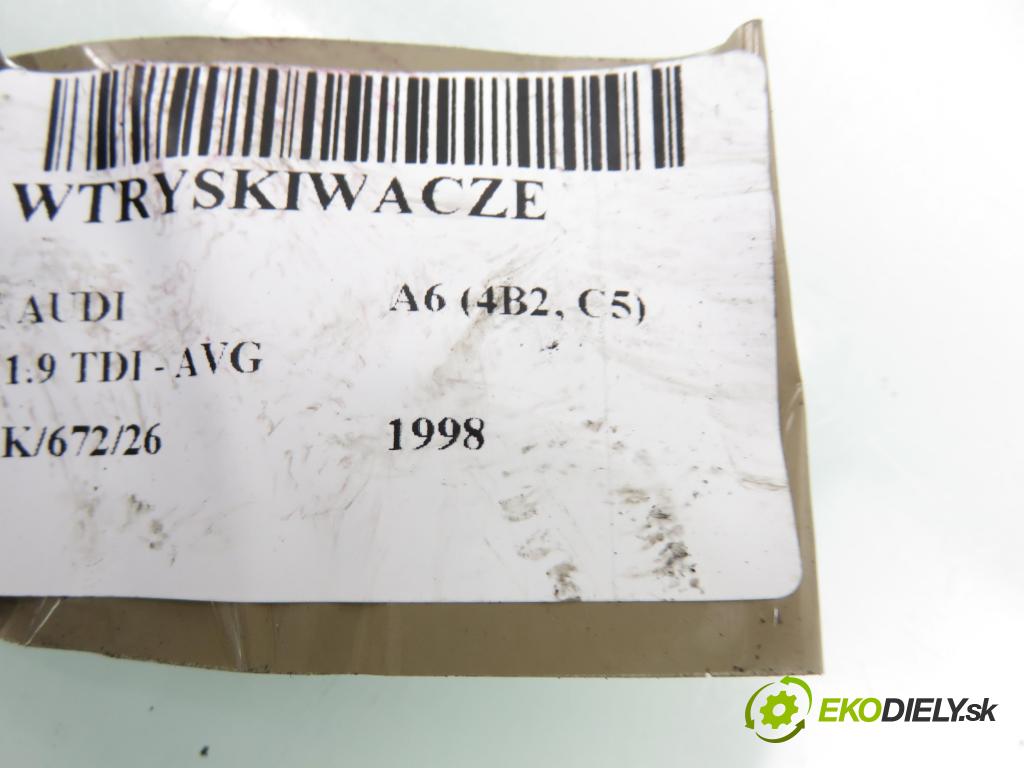 AUDI A6 (4B2, C5) SEDAN 1998 81,00 1.9 TDI - AVG 1896,00 Vstrekovacie ventily 028130201S ; 028130201T (Vstrekovací ventil)