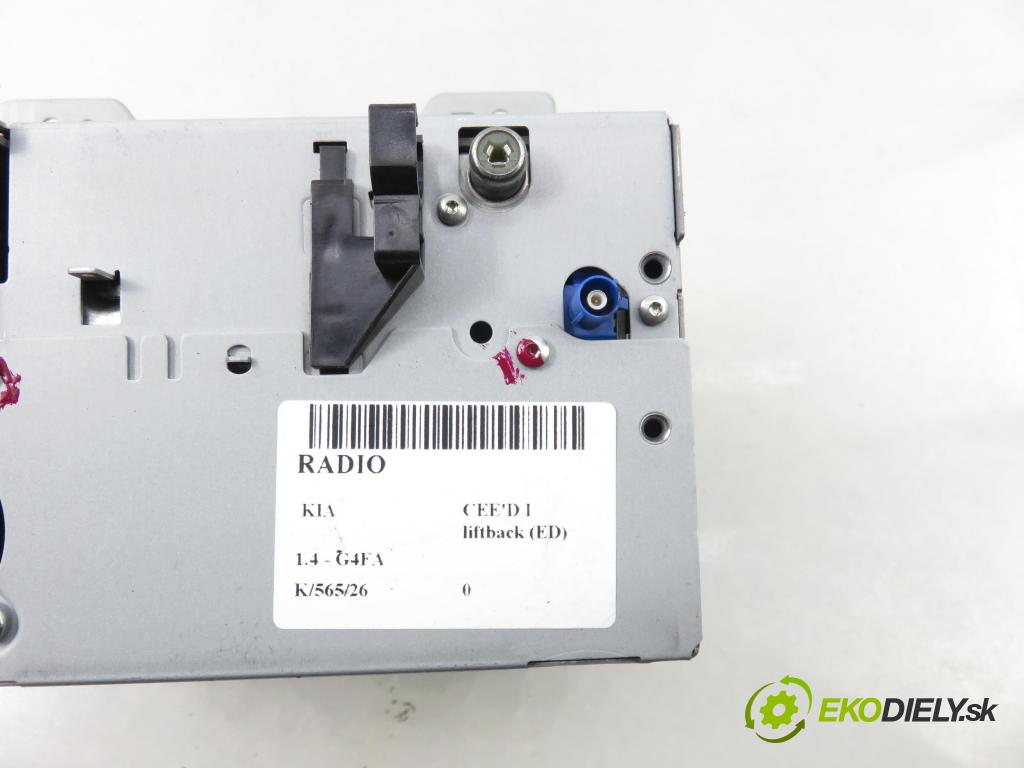 KIA CEE'D liftback (ED) HB 2008 80,00 1.4 16V 109 - G4FA 1396,00 RADIO CD 965101H200