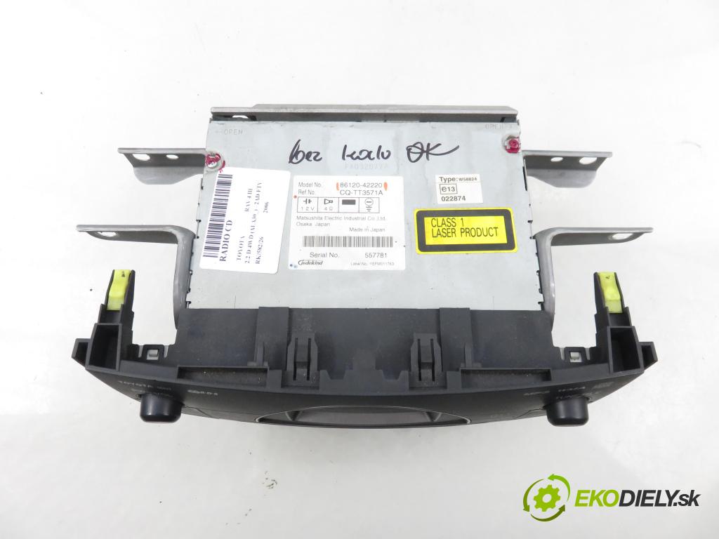 TOYOTA RAV 4 III (_A3_) SUV 2006 100,00 2.2 D 4WD (ALA30_) 136 - 2AD-FTV 2231,00 RADIO CD 8612042220