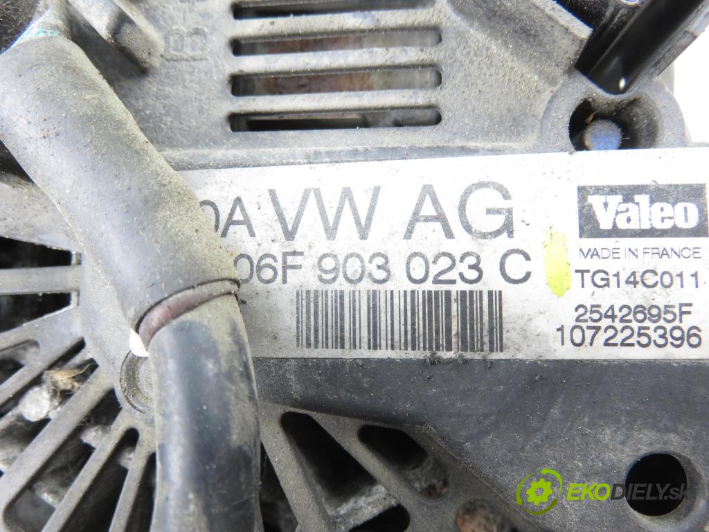 VW GOLF V (1K1) HB 2007 77,00 1.9 TDI - BLS 1896,00 Alternátor 06F903023C (Alternátor)