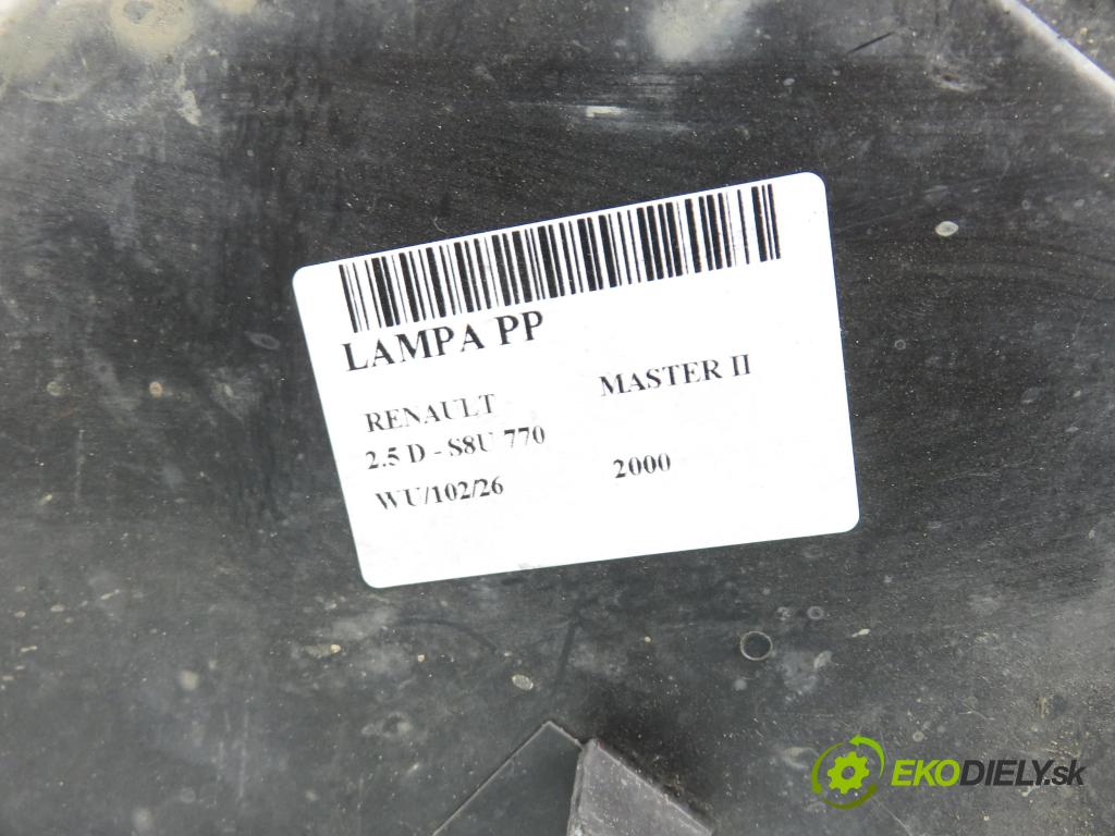 RENAULT MASTER II Platforma / podwozie (ED/HD/UD) KABINA/PLATFORMA 2000 59,00 2.5 D - S8U 770 2499,00 světlo PP 7700352104 ; 7700352104C