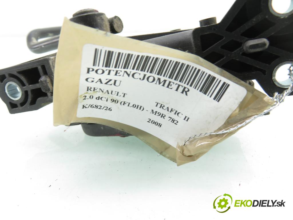 RENAULT TRAFIC II Skrzynia (FL) FURGON 2008 0,00 2.0 dCi 90 (FL0H) - M9R 782 1995,00 potenciometr plynového pedálu 7700313060 ; 6PV00811914 (Potenciometr plynového pedálu)