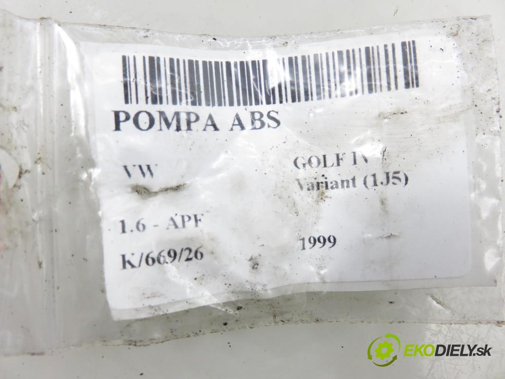VW GOLF IV Variant (1J5) KOMBI 1999 74,00 1.6 - APF 1595,00 Pumpa ABS 1J0907379P ; 10094903313 ; 1J0614117D (Pumpa ABS)